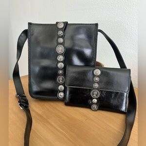 Black Patricia Nash coin side purse and wallet
